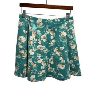 Decree Floral Teal Skirt